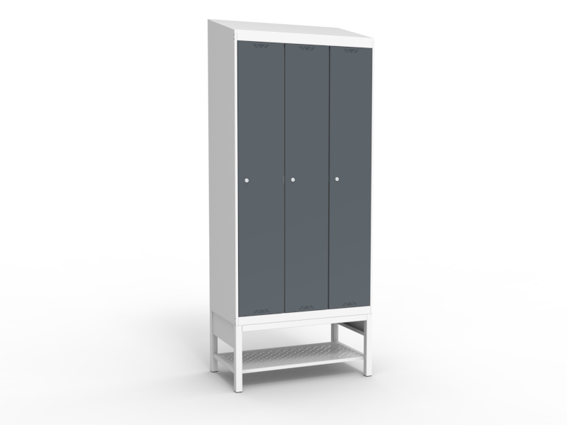 Available now: Wardrobe with shoe shelf and sloping roof 3x300mm