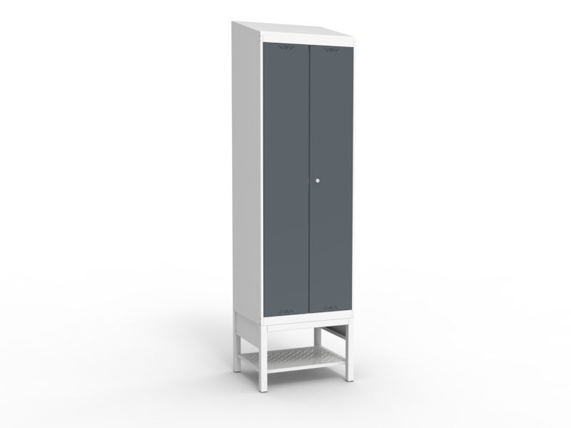 Available now: Wardrobe with shoe shelf and sloping roof 2x300mm